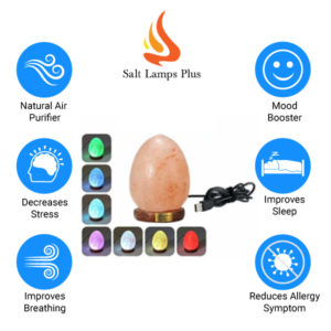 SLP Himalayan Egg Shape Salt Lamp with 7 Color Changing