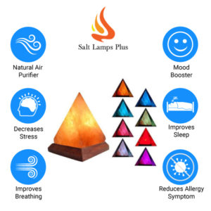 SLP Himalayan Pyramid Shape Salt Lamp with 7 Colors Changing